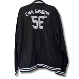 CMA Awards Jacket 2XL Black White Bomber Varsity Zip Up- Country Music Nashville